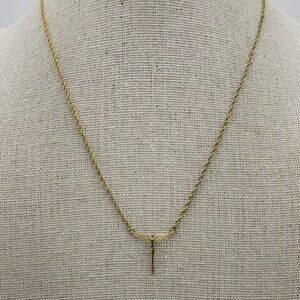 LAVAGGI Petite Gold Angel Of Reconciliation Necklace 19 In Gold Plate 925 Silver